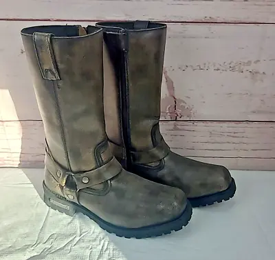 Men's Milwaukee Leather Classic Harness Motorcycle Zip Boot Sz 13 • $75