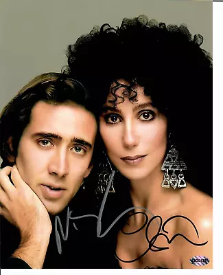 Cher Nicolas Cage  Moonstruck Signed 8 X 10 Photo COA TTM Seal 23G01227 • $195