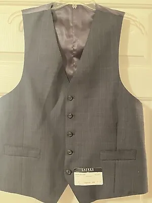 Ralph Lauren Grey Wool Flannel Suit  Vest 38 W Medium Slim New Purple Label • $49.99