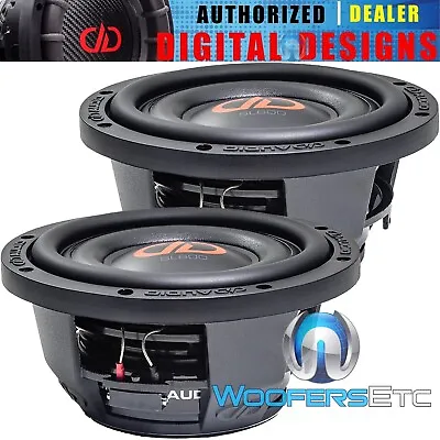 (2) Dd Audio Sl608-d4 8  Slim Shallow 600w Dual 4-ohm Subwoofers Bass Speakers • $338