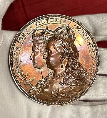 1887 City Of London Golden Jubilee Of Queen Victoria Medal 80mm. 450 STRUCK RR • $159.15