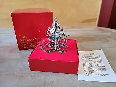 Metropolitan Museum Of Art 3D Ornament Brass Silver-Plated NEW IN BOX • $29.99