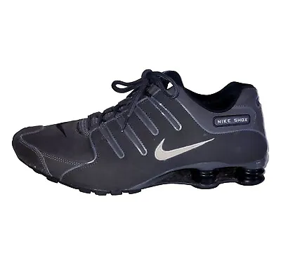 Nike Shox NZ Dark Men 13 Gray Running Shoes Sneakers 378341-059 PLZ READ-DAMAGE • $41.88