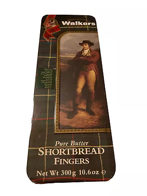 VINTAGE WALKERS SHORTBREAD FINGERS TIN FEAT. PORTRAIT Robert Burns 1997 Empty • $15