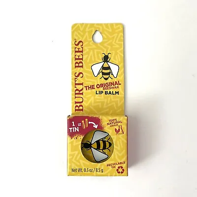 Burt’s Bees Beeswax Lip Balm TIN 0.30 0z Discontinued New Original • $14.95