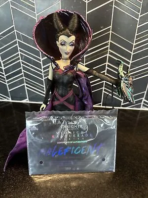 Maleficent Midnight Masquerade Disney Designer Doll Limited Edition CoA • $129.99