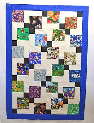 I-SPY Baby Quilt Top #469- Size 37  X 54 - I SPY ISPY LAP QUILT Toddler Quilt • $22