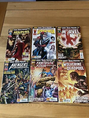 Marvel Collectors Ed Comics With  Complete Free Giant 6 Part Thor Posters 2011 • £8