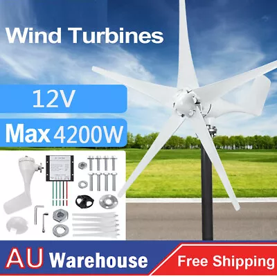 400W 12V Wind Turbine Generator 5 Blades With Charge Controller Aluminum Alloy • $199.89