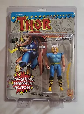 Marvel Super Heroes Thor With Smashing Hammer Action 1991 TOY BIZ • $15