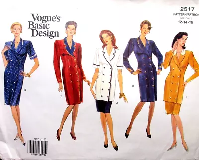 Vogue's Basic Design Pattern 2517 Size 12-14-16 • $25