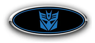 Ford F150 2006-2013 GRILLE Transformers Decepticon Overlay Emblem Decal B/BLU • $9.99