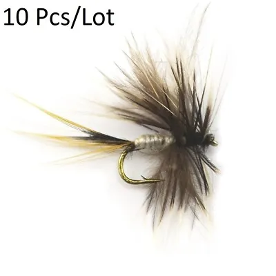 10pcs 12# Nymph Flies Grey Mosquito Fly May Trout Flie Trout Pike Fishing Bait  • $10.16