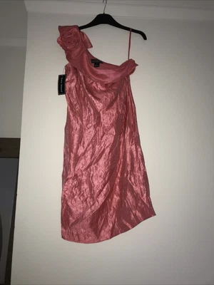 £20 • Buy Jessica Howard Salmon Pink Cocktail Off Shoulder Size 8 Dress New