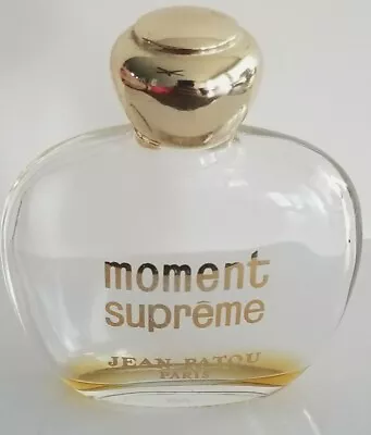 Vintage Jean Patou MOMENT SUPREME PARIS Near Empty Perfume Bottle Glass • $22.50