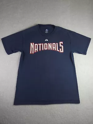 Majestic Washington Nationals #11 Zimmerman Mens T-Shirt Size Medium Blue • $9.88