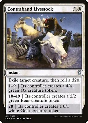 CONTRABAND LIVESTOCK X4 Mtg NM-M Commander Legends Baldurs Gate 4 Unc • $1.50