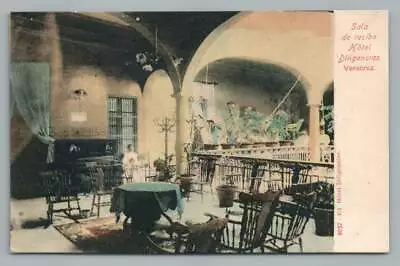 Hotel Diligencias Sala De Recibo VERACRUZ Mexico Antique Interior Postcard 1910 • $12.99