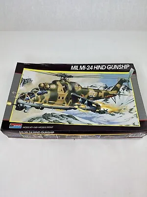 Vintage 1987 Monogram Mil Mi-24 Hind Gunship Model Kit 1:48 Scale New Open Box • $24.70