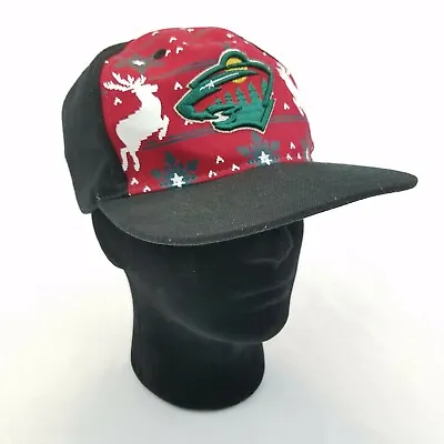 Minnesota Wild NHL Ugly Sweater Holiday Hat Zephyr Snapback Cap • $29.65