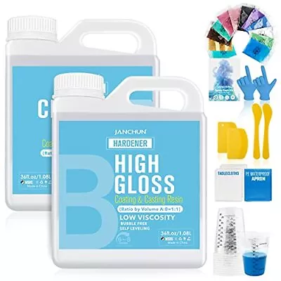 72oz Crystal Clear Epoxy Resin Kit Casting And Coating For River Table Tops  • $47.76