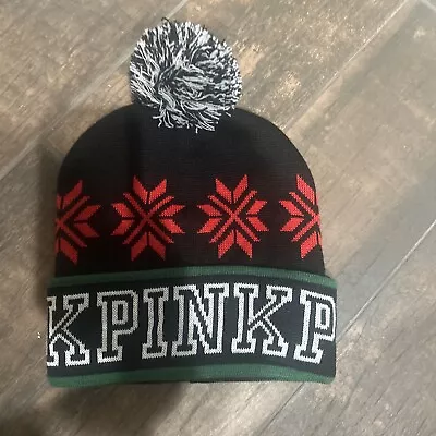 Victoria Secret Pink Beanie Hat Holiday • $7.99