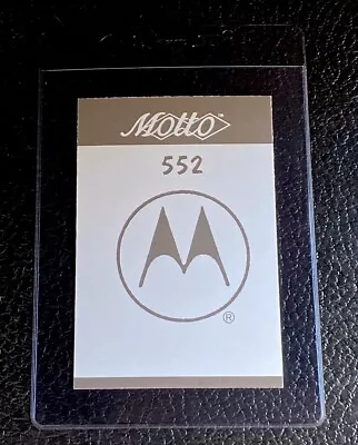 Motorola Card 1987 Motto Trivia Game Trading Card 80s Logo Cell Phone Radio Film • $19.99