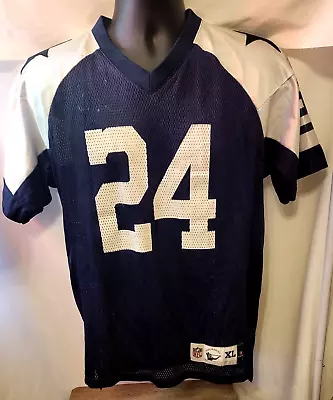 Reebok-Boy's Blue NFL Vintage Dallas Cowboys #24 Marion Barber Jersey Size XL • $16.49