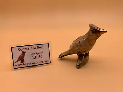Wade Whimsie Bronze CARDINAL Bird 2010 RARE With COA L/E 50 List Special • £29.95