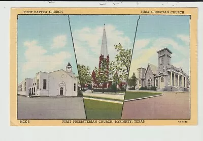 Postcard Baptist Christian Presbyterian Mckinney Texas • $3.98