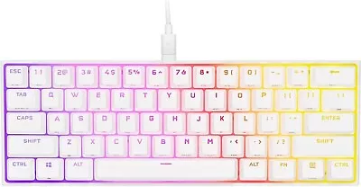 Corsair K65 White RGB Mini 60% Mechanical Gaming Keyboard Cherry MX Speed • $51.99