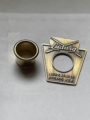 Aged Ludwig Keystone Drum Badge With Grommet- Repro • $28.99