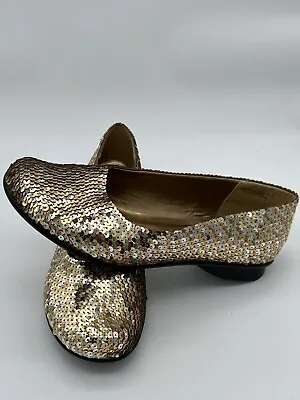 Canyon River Blues Jude Gold Sequin Flats Women's Size 10 33704 • $10.79