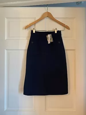 NWT J.Crew Navy Fluted Pencil Skirt - 00P - L7545 • $25