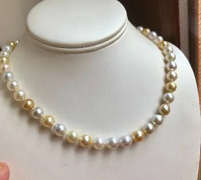 £249.99 • Buy Natural South Sea Cultured Pearl Necklace 45mm Long Brand New