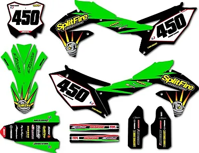 Sticker Kit For Kawasaki KX 450F 2016 2017 2018 RYTHM Style Graphics Decals • $249.90