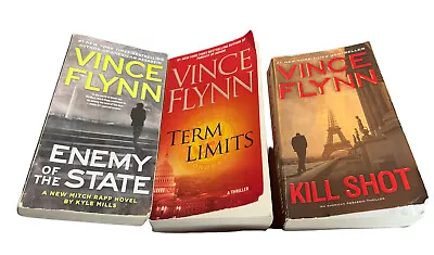 Vince Flynn  Trade Paperbacks Term Limits Kill Shot Enemy Of State Lot Of 3 • $6