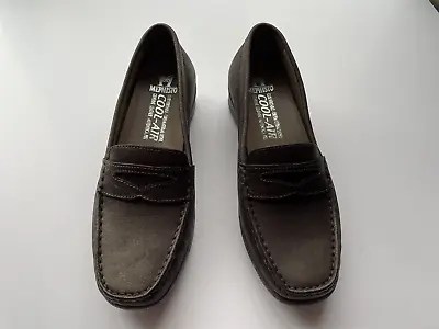 NEW Mephisto  Genia  Metallic Leather Cool - Air Slip-ons - Dark Brown- Size 6.5 • $65