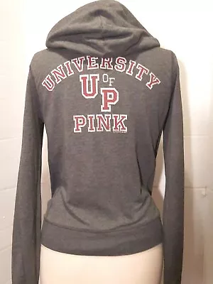 Victoria's Secret PINK University Of P (pink) Sweatshirt W/Hood - Sz M Full Zip • $22.84