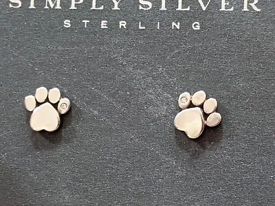 £5.99 • Buy Cute Little Dog Paws Paw Studs Earrings Sterling Silver 925