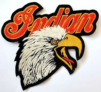 RARE NEW INDIAN MOTORCYCLE Patch Screaming Eagle Head W Script Logo Large 6  70s • $69.99