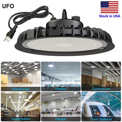 Super Bright Warehouse LED 200W UFO High Bay Lights Factory Shop GYM Light Lamp • $33.50