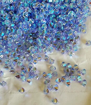 Swarovski Crystal 5328 4mm Bicone Beads Provence Lavender AB 2X (36 Pcs) • $7.50