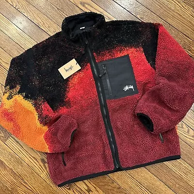 Brand New Stussy Reversible Sherpa Fleece Jacket Size L • $200