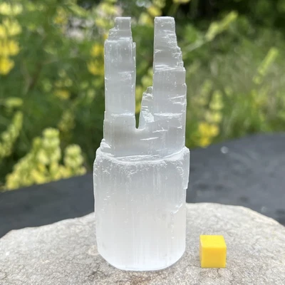 £10.80 • Buy Selenite Double Tower Genuine Crystal Spiritual Healing Mineral Stone -