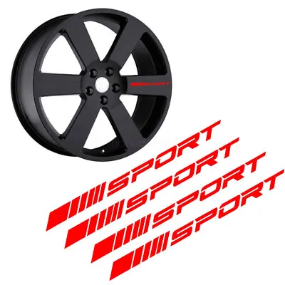 4Pcs SPORT Style Car Rims Wheel Hub Racing Sticker Graphic Decal Strip Universal • $16.85