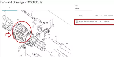 Genuine Makita 453823-9 Motor For TM3000C 110v 240v Corded Multitool • £38.95