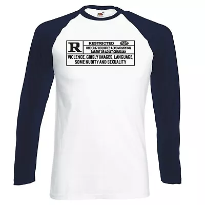 Movie Humour  Rated R  Longsleeve Baseball T-shirt • £16.99