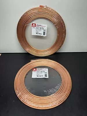 TWO! 1/4” OD X .030” X 50’ FEET Copper Tubing HVAC Refrigeration NEW MUELLER • $68.99