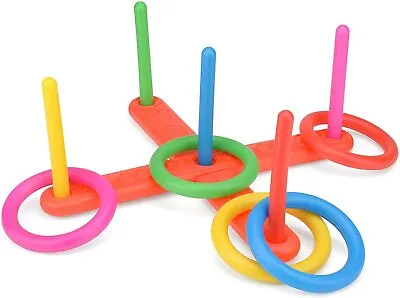 Toyrific Quoits Set Garden Games Ring Toss Hoopla Outdoor Fun Activity Game • £7.95